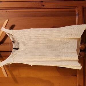 Elegant White Knit Tank Top